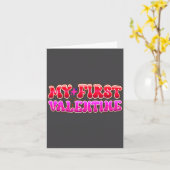 Carte My First Valentine Heart Stars Fun Celebration  (Fleur jaune)