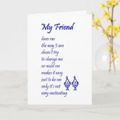 Carte My Friend - une pensée drôle de vous poème (Fleur jaune)