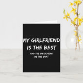 Carte My Girlfriend Is The And Yes She Bought Me This  (Fleur jaune)