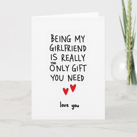 Carte My Girlfriend Is The Gift Card (Devant)