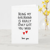 Carte My Girlfriend Is The Gift Card (Fleur jaune)