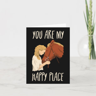Carte My Happy Place Horse Horseback équitation équitati