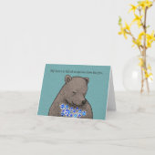 Carte My Heart is full of unspoken love for you Bear (Fleur jaune)