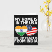 Carte My Home Usa My Heart India Indian American Pride F (Fleur jaune)