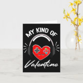 Carte My Kind Valentine Gamer Valentines Day Gaming Boy  (Fleur jaune)