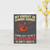 Carte My Knight In Shining Funny Blacksmith Wife Women F (Fleur jaune)