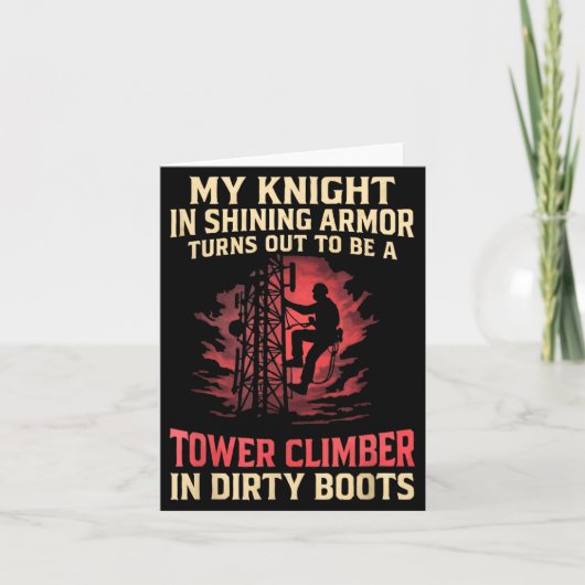 Carte My Knight In Shining Funny Tower Climber Wife Wome (Devant)