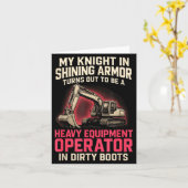 Carte My Knight In Shining Heavy Equipment Operator Wife (Fleur jaune)