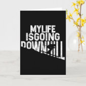 Carte My Life Is Going Downhill Skiing Enthusiast (Fleur jaune)