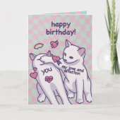 Carte My Love and Affection Birthday Slap – Funny Cat Gr (Devant)