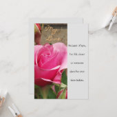 Carte My Love (rose) (Devant/Arrière en situation)