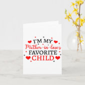 Carte My Mother In Laws Favorite Child, Funny Parent Wom (Fleur jaune)