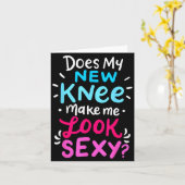 Carte My New Knee Gift Funny Knee Replacement Surgery Jo (Fleur jaune)