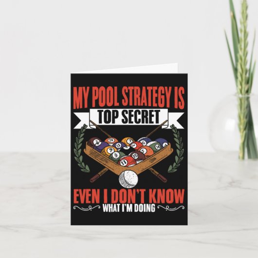 Carte My Pool Strategy Snooker Jeu Pool Joueurs de billa (Devant)