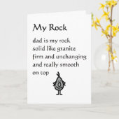 Carte My Rock - Un poème drôle pour papa (Fleur jaune)