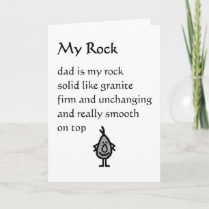 Carte My Rock - Un poème drôle pour papa