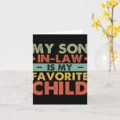 Carte My Son In Law Is My Favorite Child Family Groovy T (Fleur jaune)