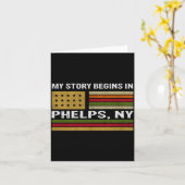 Carte My Story Is Begins In Phelps Ny _1  (Fleur jaune)