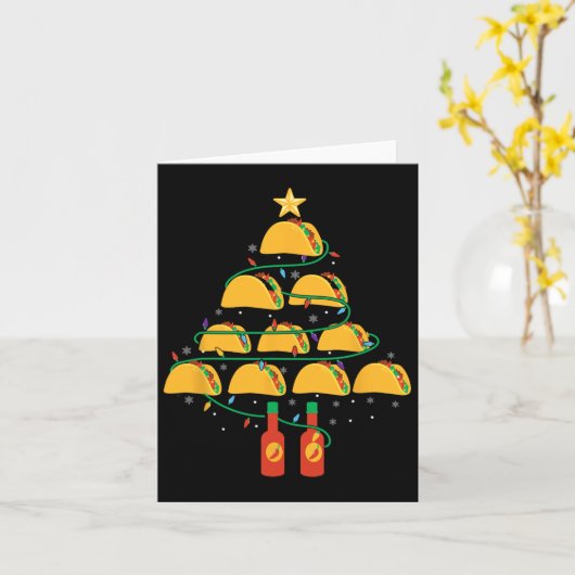 Carte My Tacos Arbre de Noël Pyjama Chemise Noël Noël Dr (Fleur jaune)