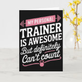 Carte My Trainer Is Awesome But Can't Count Funny Gym (Fleur jaune)