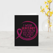 Carte Myélome multiple Sensibilisation Burgundy Ruban Je (Fleur jaune)