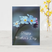 Carte Myosotis élégants bleus Fleurs Fête des mères (Fleur jaune)