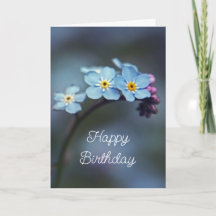 Myosotis élégants bleus Fleurs Joyeux Anniversaire