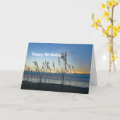 Carte Myrtle Beach Grass Sunrise Photo Anniversaire (Fleur jaune)