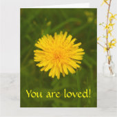 Carte Mystère de Dandelion. Vous êtes aimés ! (Fleur jaune)
