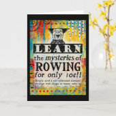 Carte Mystères de l'aviron - Drôle Annonce Vintage (Fleur jaune)