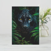 Carte Mystérieux Black Panther Jungle Faune Design (Debout devant)