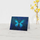 Carte Mystic Blue Butterfly (Fleur jaune)