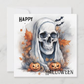 Carte Mystic Halloween Ghost Art Cadeau Crâne (Devant)