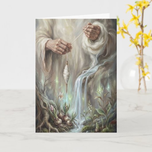 Carte Mystic Hands Spinning Spring Water Roots Fantasy A (Fleur jaune)