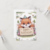 Carte Mystic Simple Fox Anniversaire (Devant/Arrière en situation)