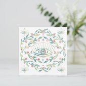 Carte Mystical Eye Roses Vines Magique Boho Blank Card (Debout devant)
