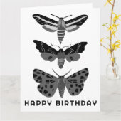 Carte Mystical Magical Moths Black White JEUX ANNIVERSAI (Fleur jaune)