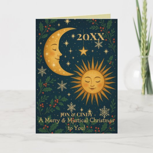 Carte Mystical Sun & Moon Custom Christmas (Devant)