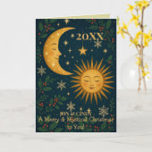 Carte Mystical Sun & Moon Custom Christmas (Fleur jaune)