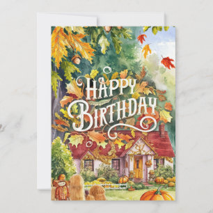 Carte Mystical Warm Woods Automne automne heureux Annive