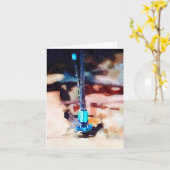 Carte Mystical Waterlogue Damselfly Note Card (Fleur jaune)