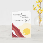 Carte N’allez pas Bacon My Heart - Jeu Saint Valentin (Fleur jaune)