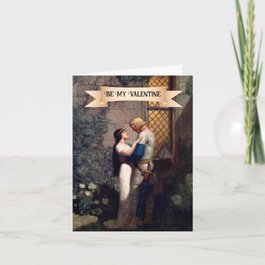 Carte N.C. Wyeth Art médiéval romantique Saint-Valentin (Devant)