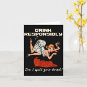 Carte N Up Drinking Shirt Design Don't Sll Drink Resnsib (Fleur jaune)