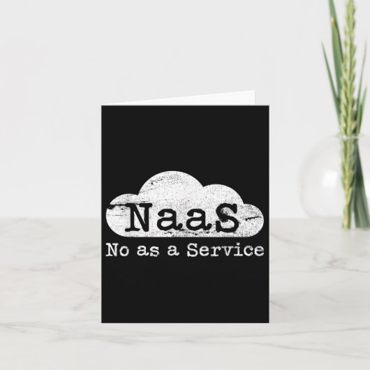 Carte Naas No As A Service Funky Cloud Ordinateur Nerd H (Devant)