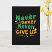 Carte N'abandonnez jamais (Fleur jaune)