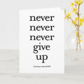 Carte N'abandonnez jamais (Fleur jaune)