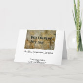 Carte N'abandonnez pas le graffiti - Inspirationnel (Dos)