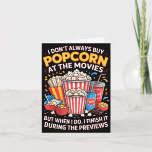 Carte N'achetez pas de popcorn film cinéma nourriture nu
