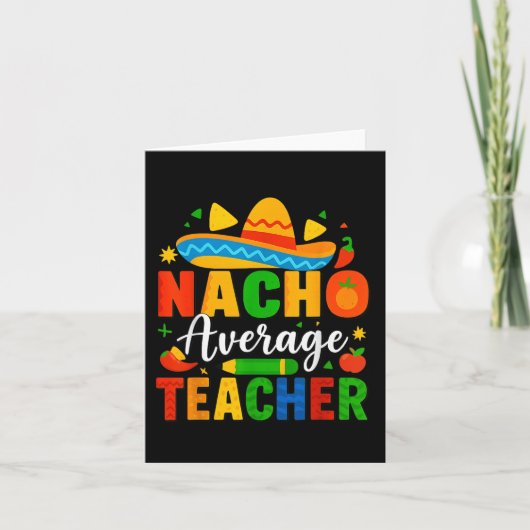 Carte Nacho Enseignant moyen Apple Cinco De Mayo Enseign (Devant)